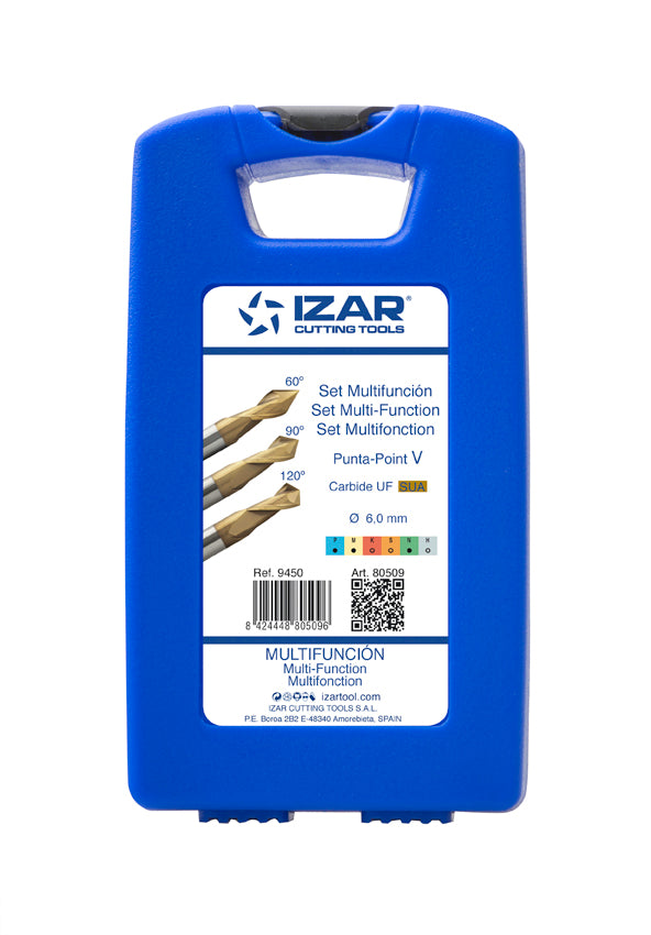 Freza tip V 2Z - 9450 - Set 06.00 mm (60º-90º-120º) - SUA IZAR