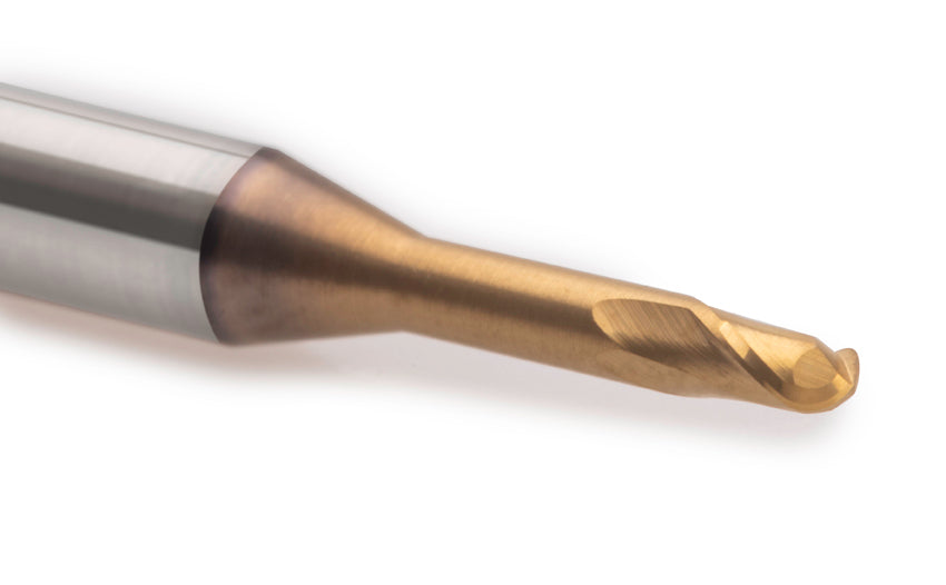 MICRO Freza GRAIN UF 2Z BALL NOSE - 9475 - 00.80 mm l1=04.00 R=00.40 - SUA IZAR