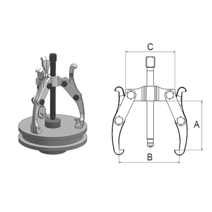 Extractoare mecanice reversibila cu trei falci WODEX WX5975