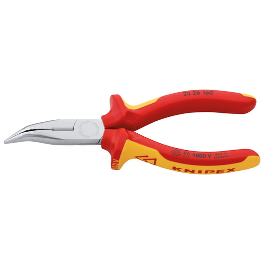 Cleste jumatate rotund cu nas curbat VDE izolat 1000 volti KNIPEX 25 26 160