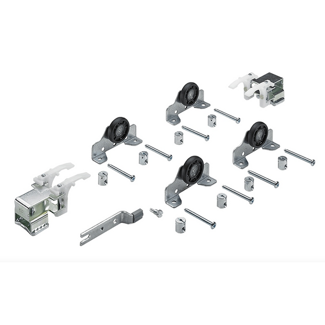 Set accesorii de rulare pentru usi glisante TopLine 1, pentru 2 usi, greutate 50 kg, HETTICH - sefira.ro