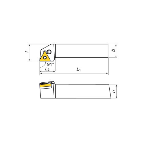 Suporturi externe de scule de strunjire pentru placute negative KERFOLG TURN formT - PTGNR/L - sefira.ro