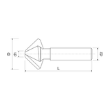 Tesitoare HSS 90° KERFOLG TiN Z3 - sefira.ro