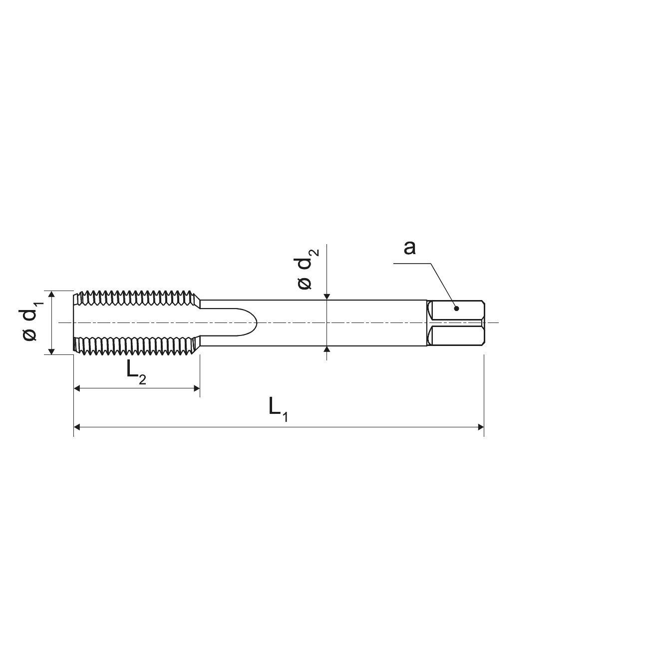 KERFOLG BPS hand tap for blind and through holes Set of 2 pieces