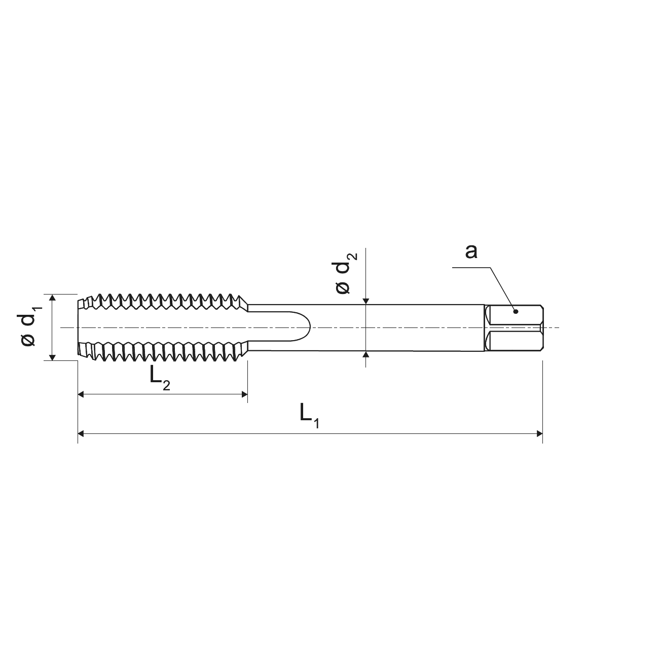 KERFOLG M heavy hand tap for blind and through holes in a set of 3 pieces