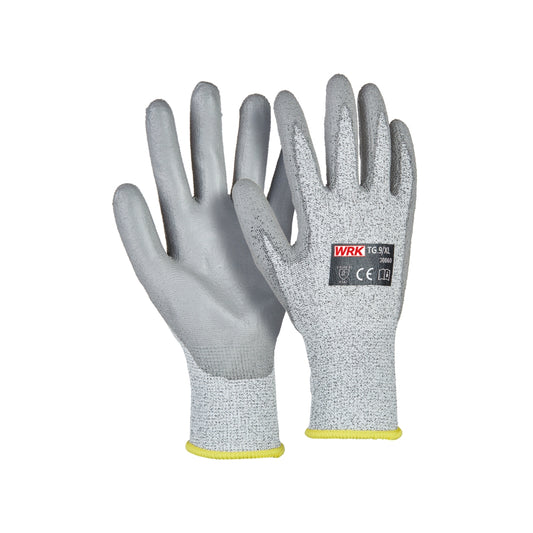 WRK polyurethane coated cut resistant gloves