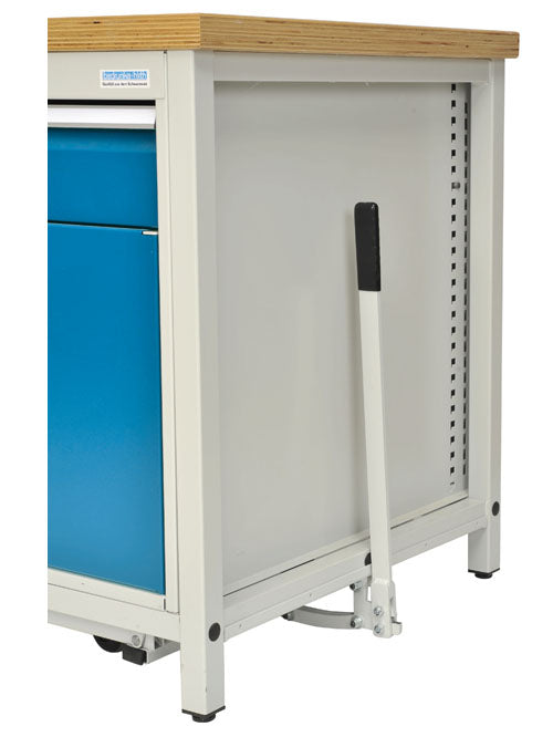 Workbench trolley, 1500, with possibility of retrofitting, static load capacity 1000kg, dynamic 450kg, BEDRUNKA