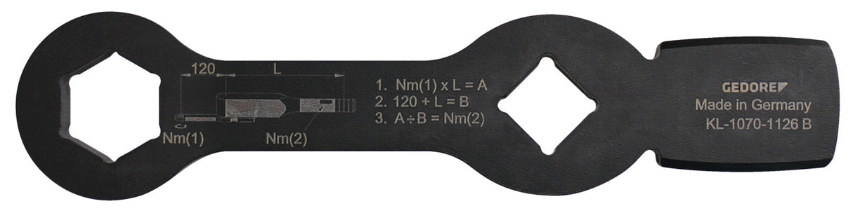 Cheie inelara de impact, dreapta, 34 mm, 195 mm, DIN 7444, Nr. 306 34, GEDORE - sefira.ro