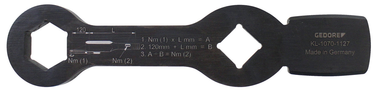 Cheie inelara de impact, dreapta, 34 mm, 195 mm, DIN 7444, Nr. 306 34, GEDORE - sefira.ro