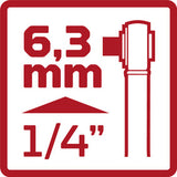 Antrenor cu clichet 1/4", reversibil, cu adaptor de actionare, R40150027, GEDORE RED - sefira.ro