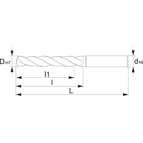 Burghie din carbura solida cu tija armata KERFOLG HD 3XD - sefira.ro