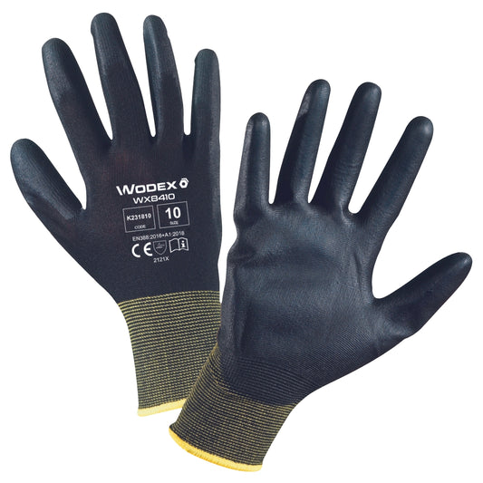 Polyurethane coated polyester gloves WX8410 WODEX