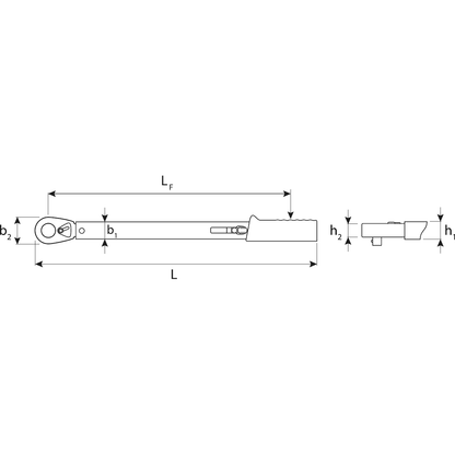 Click-action torque wrench with ratchet STAHLWILLE MANOSKOP 721 QUICK