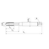 Tarod cu varf spiralat KERFOLG HARD T pentru gauri de trecere M - sefira.ro