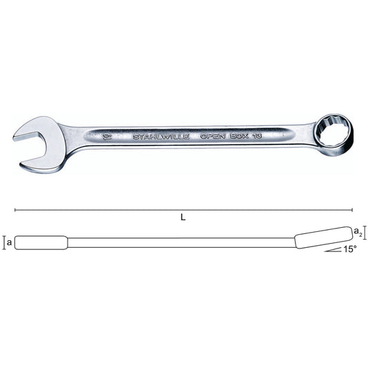 Combination wrenches with inch measurements STAHLWILLE 13A