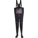 Cizme inalte de protectie cu bombeu, marimea 47, cu bretele, tip salopeta, Purofort Neoprene, S5 CI SRC, negru, DUNLOP® - sefira.ro