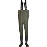 Cizme inalte de protectie cu bombeu, marimea 41, cu bretele, tip salopeta, Acifort Heavy Duty, S5 SRA, verde, DUNLOP® - sefira.ro