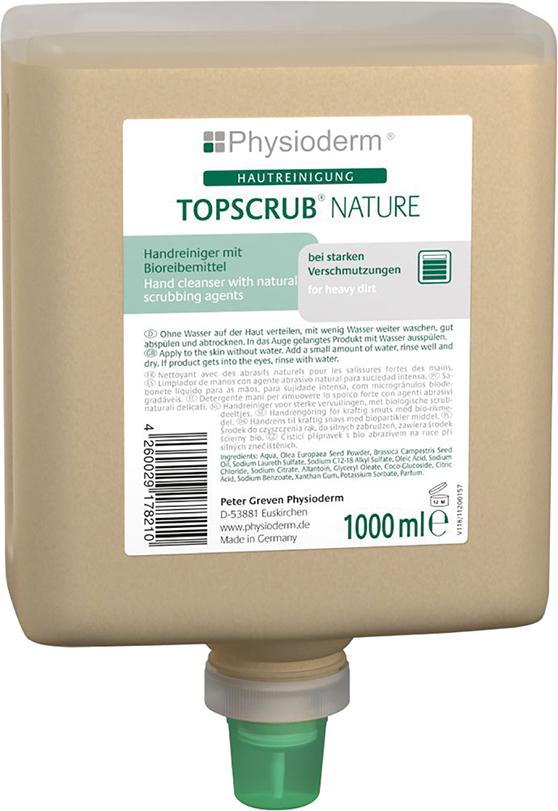 Pasta curatare pentru maini Topscrub® Nature, flacon Vario 2 L, PHYSIODERM - sefira.ro