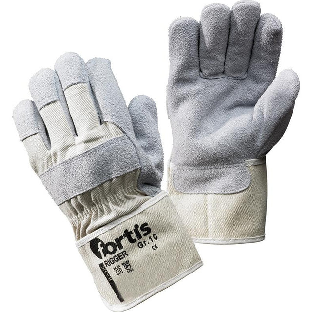 Manusi de protectie din piele de vaca spaltuita Rigger, marimea 10, FORTIS - sefira.ro