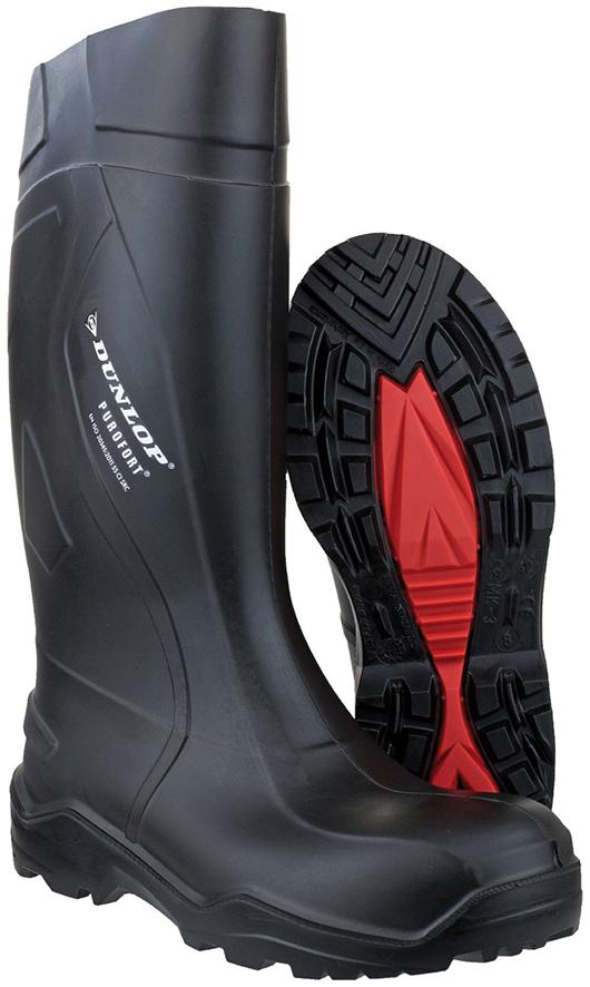 Cizme de protectie cu bombeu, marimea 39, Purofort® Plus full safety, S5 CI SRC, negru, DUNLOP®