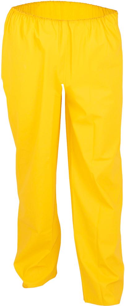 Stretch rain pants, size M, yellow