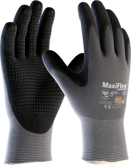 Manusi textile pentru montaj MaxiFlex® Ultimate™ AD-APD®, marimea 6, 23cm, acoperire nitril, ATG