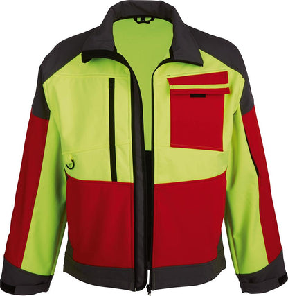 Jacheta Softshell Forest Jack Red, marimea S, galben fluorescent/rosu/gri, WATEX