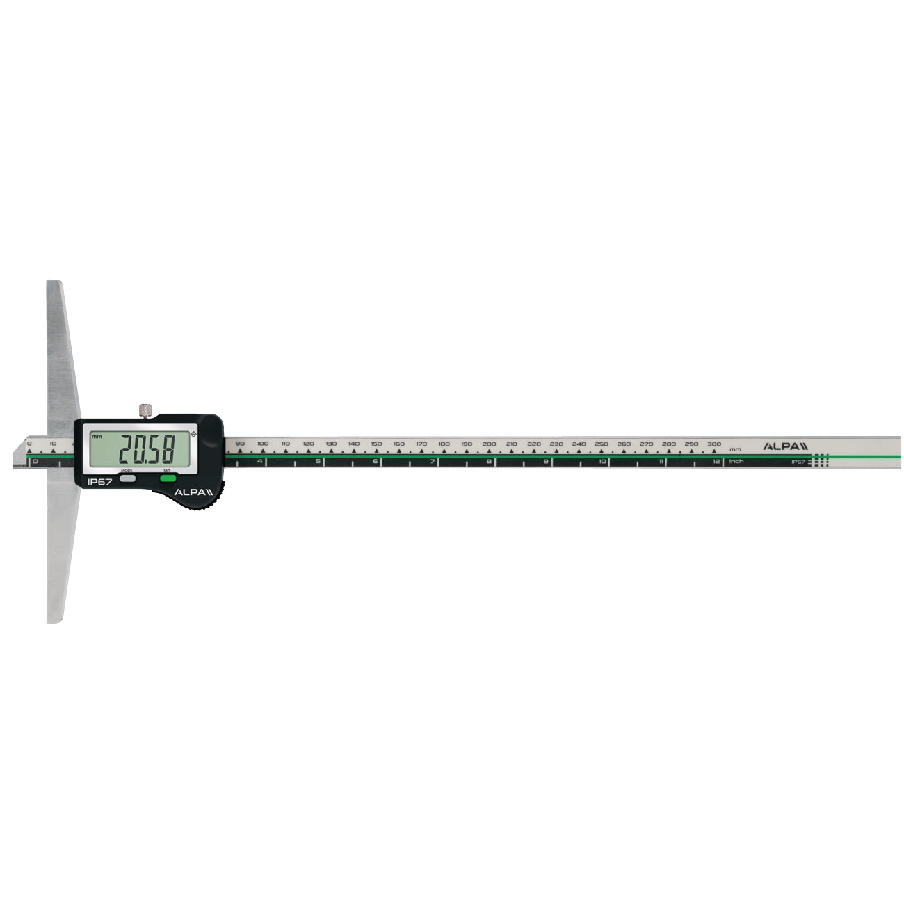 Digital depth gauge IP67 with preset ALPA AA107