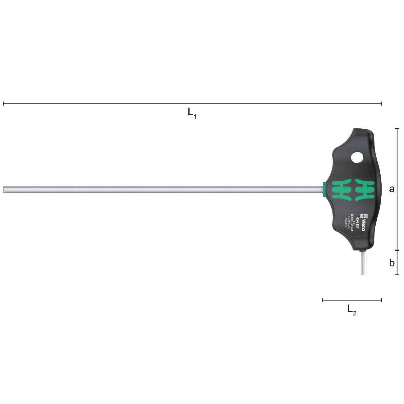 WERA 454 - 454 HF hexagonal wrenches with handle