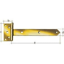 Balama in cruce, model usor, 192 x 45mm, placa 90 x 34mm, ALBERTS - sefira.ro