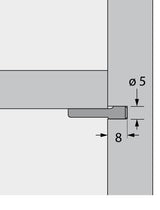 Suport polita cu cap plat ø 5 mm, otel galvanizat, HETTICH - sefira.ro