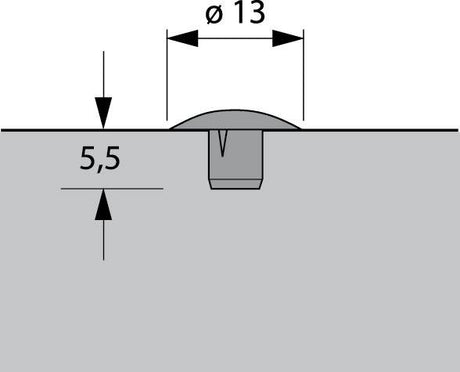 Capac de acoperire, Ø 5 mm, plastic, alb, HETTICH - sefira.ro