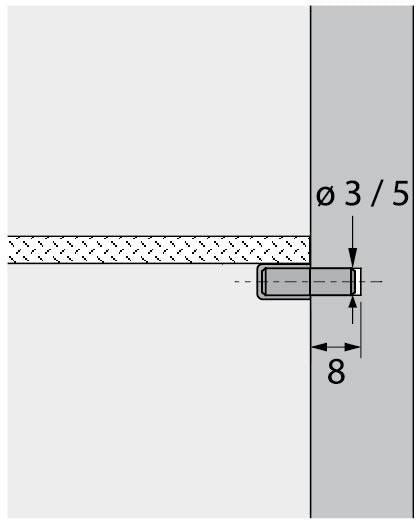 Suport raft pentru pahare, pin Ø 3 mm, HETTICH - sefira.ro