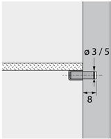 Suport raft pentru pahare, pin Ø 3 mm, HETTICH - sefira.ro