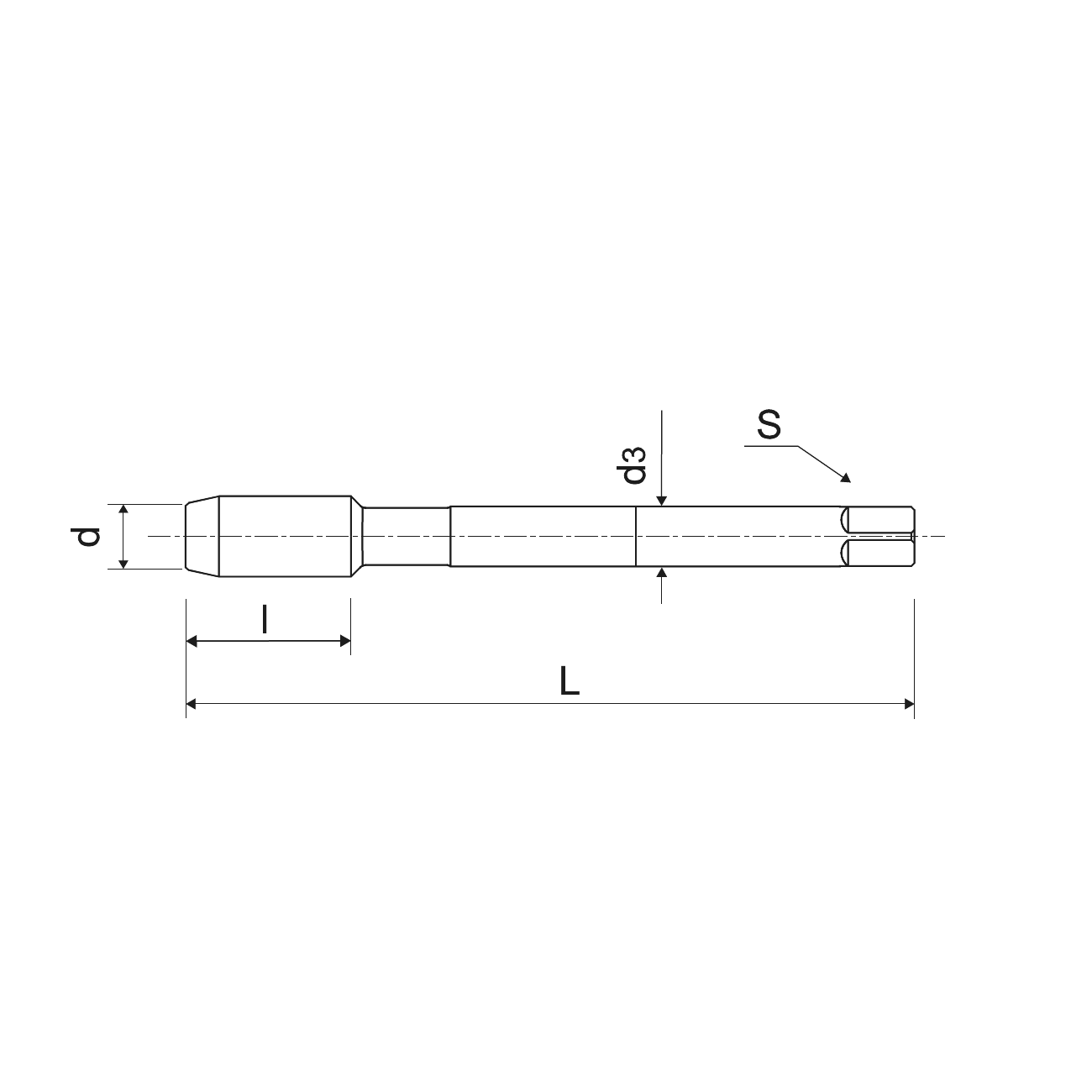 WRK straight flute tap for blind and through holes M