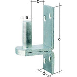 Balama pe placa, carlig DII, Ø 13mm, 100 x 35mm, distanta intre ax si placa 25mm, galvanizat la cald, ALBERTS - sefira.ro