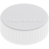 Magnet organizatoric, forta adeziva 2000 g, Ø 34 mm, inaltime 13 mm, alb, 10 buc, MAGNETOPLAN - sefira.ro