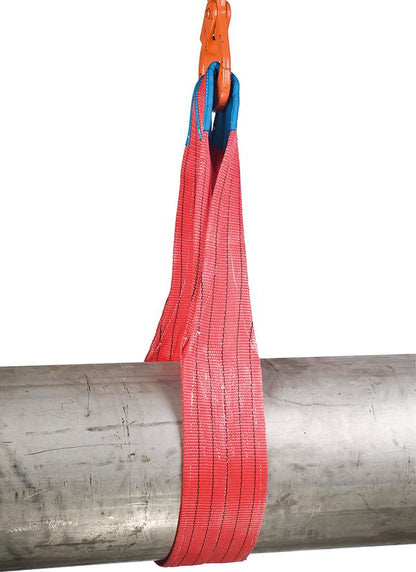 Lifting strap with reinforced eyes, 150 X 2m, red, 4000kg, REMA