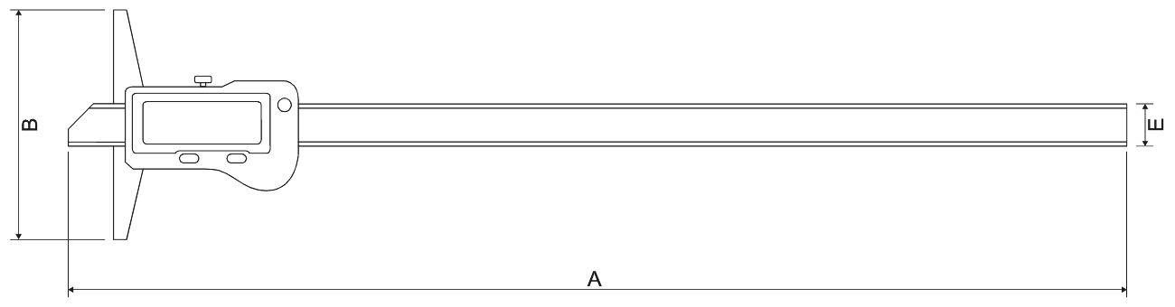 Digital depth gauge IP67 with preset ALPA AA107
