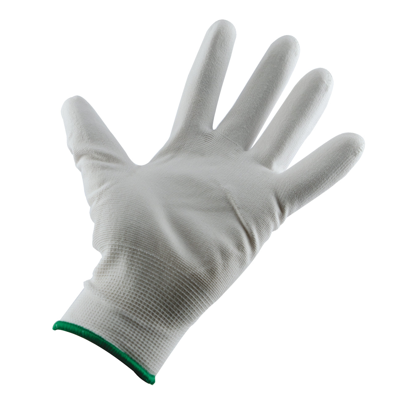 White polyurethane coated polyester work gloves WRK