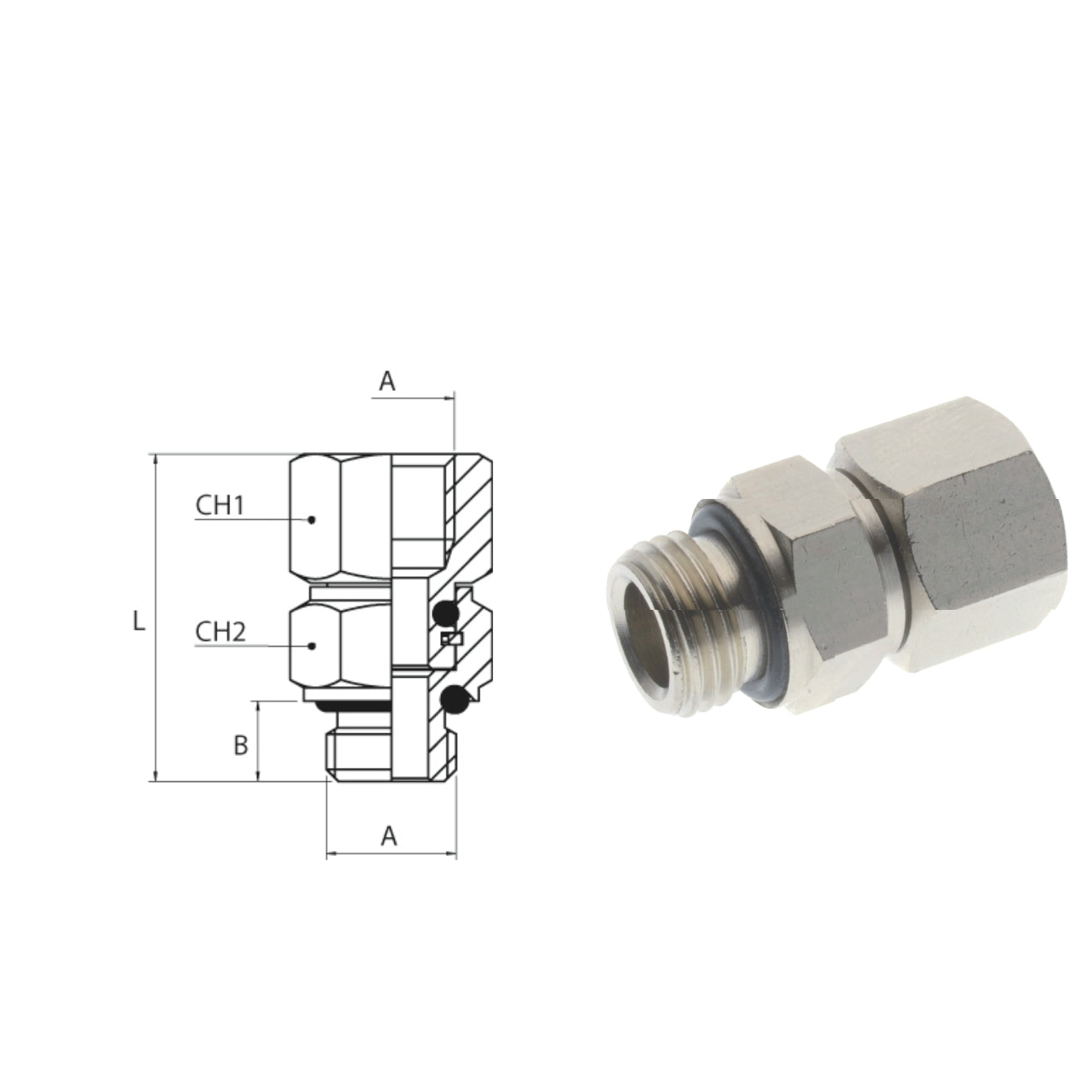 Reducing nipples with cylindrical cap AIGNEP 2115