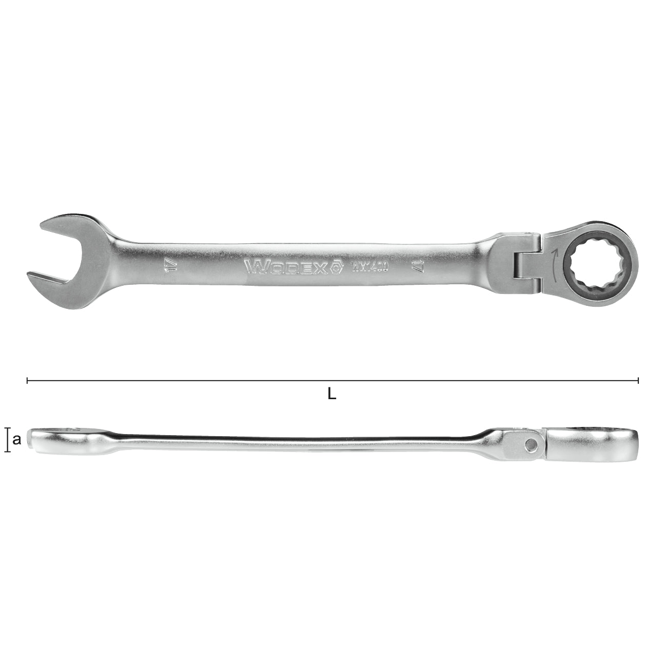 WODEX WX1400 Swivel Head Ratchet Combination Wrenches