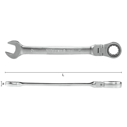 WODEX WX1400 Swivel Head Ratchet Combination Wrenches