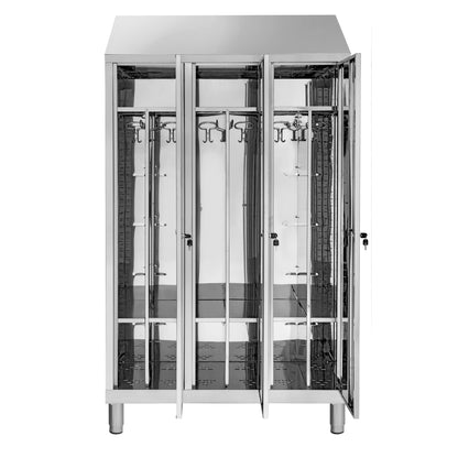 Dirty/clean clothes cabinets made of AISI 430 stainless steel