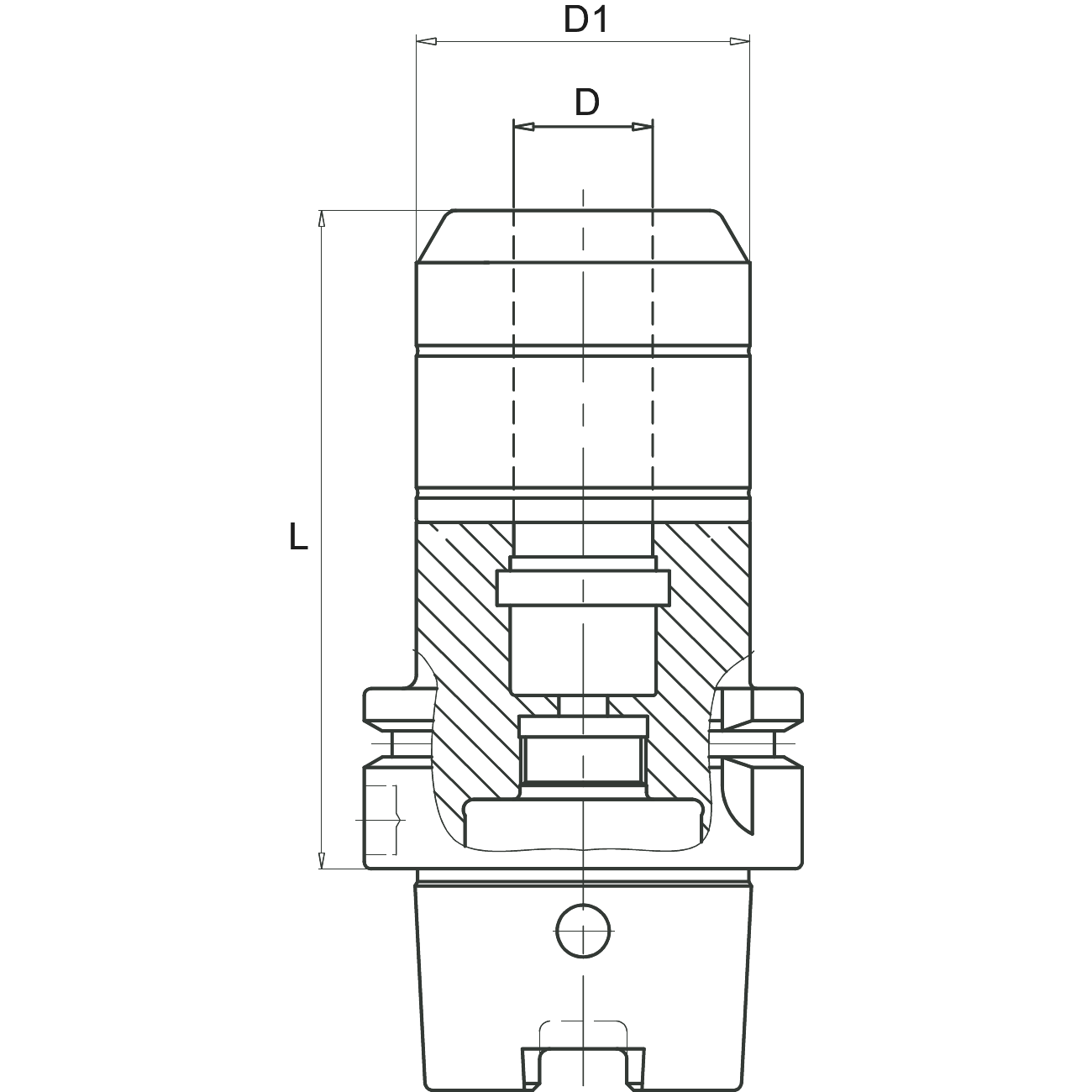 Power tool holder with strong locking DIN 69893 HSK A EROGLU