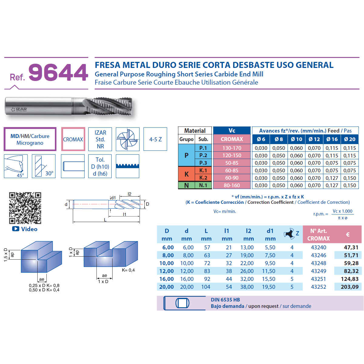 Freza Carbura Degrosare 4Z Dinti - sefira.ro