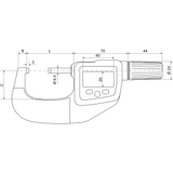 Micrometru digital IP67 BOWERS BA015 - sefira.ro