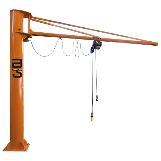 Slewing cranes mounted on round columns with GIS system KB profile arm B-HANDLING