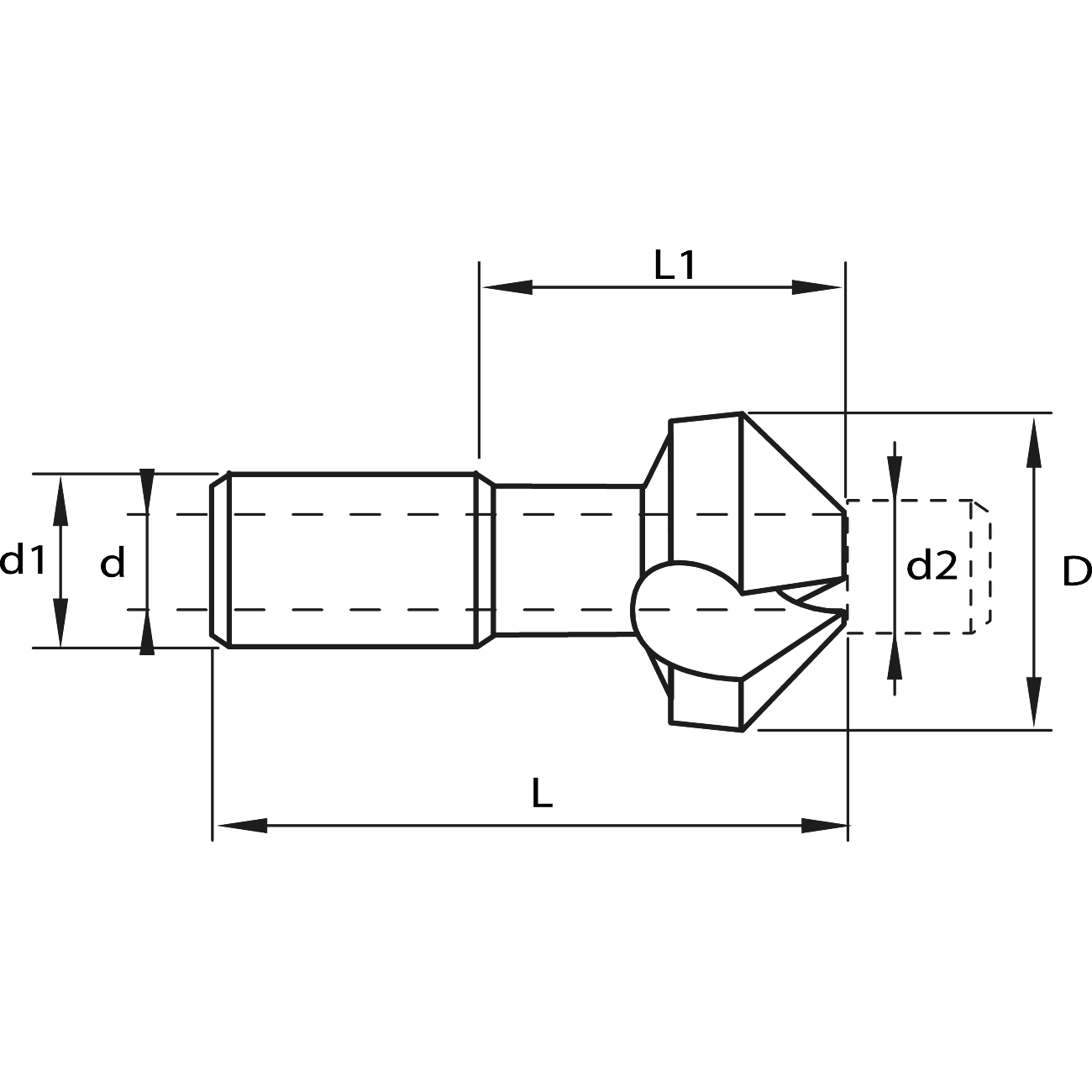 Freze modulare GRANLUND dimensiune 1 in HSS 90°