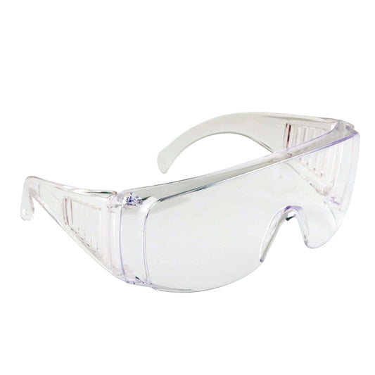 Transparent polycarbonate safety glasses